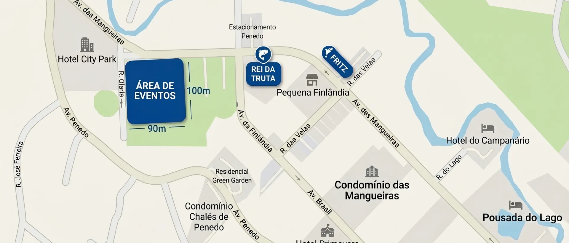 Amplo espaço para eventos ao ar livre